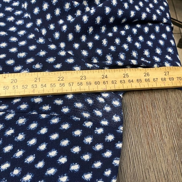 Ava & Viv Polka Dot Blouse Top Navy Blue 2X - Picture 7 of 8